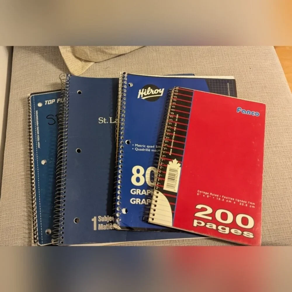 Bundle of 4 Spiral Notebooks